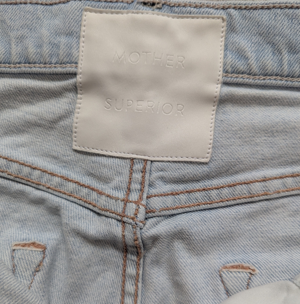 Mother Superior The Tomcat Hella Hot Blue Light Wash Jeans Size 28 - Picture 4 of 15